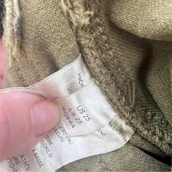 WE THE FREE PEOPLE Ezra hi rise cargo pants jeans Green 25 NWOT - Picture 10 of 11